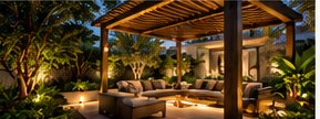 Outdoor Living Space landscaping in Arabian Ranches