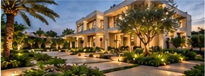 Modern Villa Garden landscaping in Dubai Hills